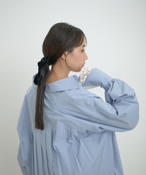 VIS(ビス)の「【近赤外線対策/UVケア】バックプリーツシャツ(シャツ/ブラウス・レディース・サックスブルー/ホワイト/ピンク/ネイビー・FREE)」の15枚目の写真