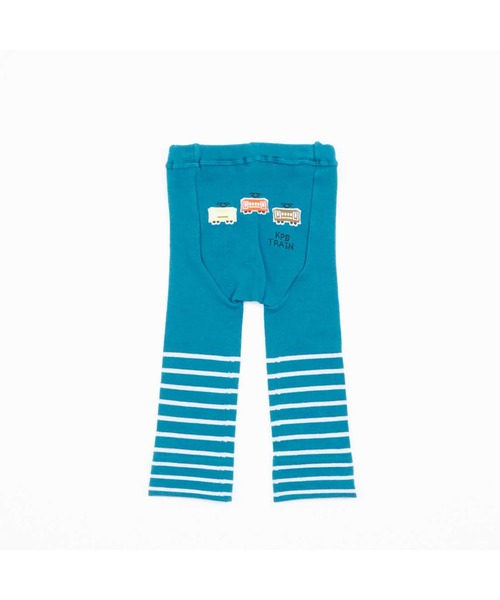 KP BOY（ケーピーボーイ）の「日本製/電車柄ベビータイツスパッツ(80～90)（その他パンツ・キッズ・エメラルド/ネイビー・80ｃｍ/90cm）」の3枚目の写真