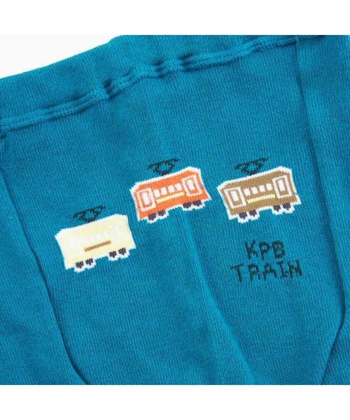 KP BOY（ケーピーボーイ）の「日本製/電車柄ベビータイツスパッツ(80～90)（その他パンツ・キッズ・エメラルド/ネイビー・80ｃｍ/90cm）」の6枚目の写真