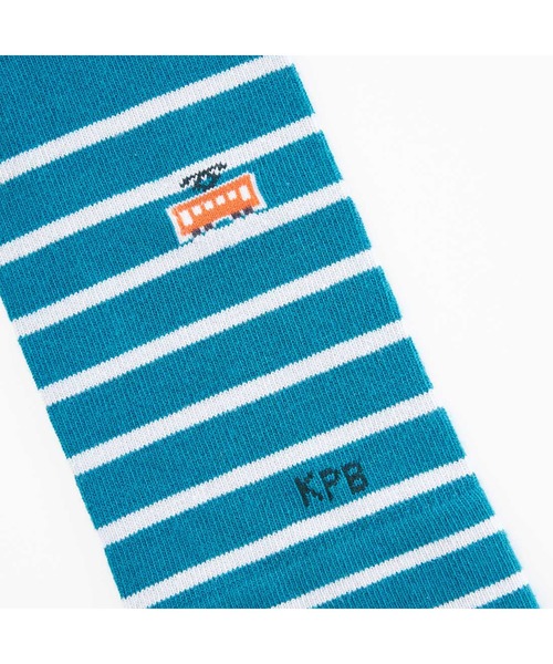 KP BOY（ケーピーボーイ）の「日本製/電車柄ベビータイツスパッツ(80～90)（その他パンツ・キッズ・エメラルド/ネイビー・80ｃｍ/90cm）」の7枚目の写真