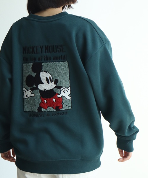 Disney(ディズニー)の「【Disney/ディズニー】裏起毛 アートワークデザイン ボックスサガラ刺繍 ワイドシルエット スウェット(スウェット・メンズ・アイボリー/ブルーグリーン・LL/M/L)」の17枚目の写真