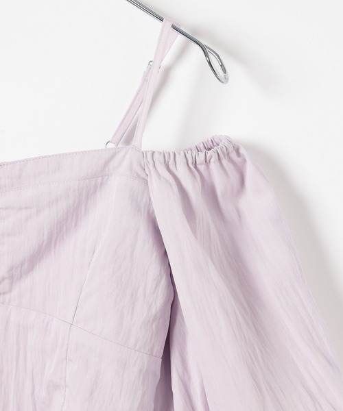 Heather（ヘザー）の「フロントホックブラウス（半袖）　137988（シャツ/ブラウス・レディース・アイボリー/ブラック/ライラック・FREE）」の5枚目の写真