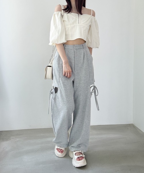 Heather（ヘザー）の「フロントホックブラウス（半袖）　137988（シャツ/ブラウス・レディース・アイボリー/ブラック/ライラック・FREE）」の16枚目の写真