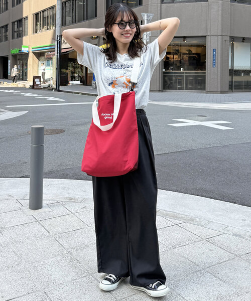 CPCM（シーピーシーエム）の「【ASUKA's企画】撥水ナイロン2WAYバッグ（ショルダーバッグ・レディース・ネイビー/アイボリー/チャコールグレー・FREE）」の21枚目の写真