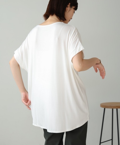 Bou Jeloud（ブージュルード）の「シアーレイヤードコラージュＴシャツ（Tシャツ/カットソー・レディース・オフホワイト/ブラック・FREE）」の20枚目の写真