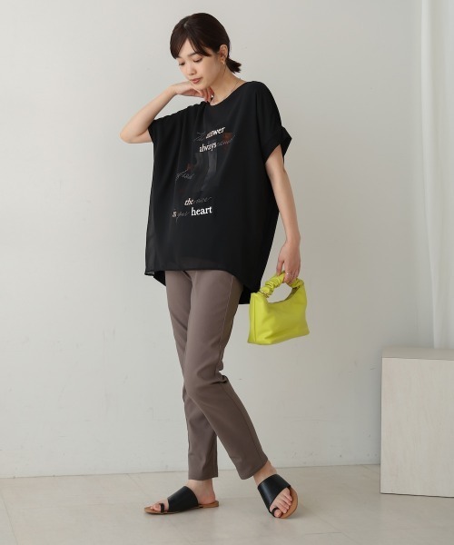 Bou Jeloud（ブージュルード）の「シアーレイヤードコラージュＴシャツ（Tシャツ/カットソー・レディース・オフホワイト/ブラック・FREE）」の11枚目の写真
