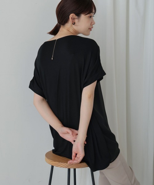 Bou Jeloud（ブージュルード）の「シアーレイヤードコラージュＴシャツ（Tシャツ/カットソー・レディース・オフホワイト/ブラック・FREE）」の6枚目の写真