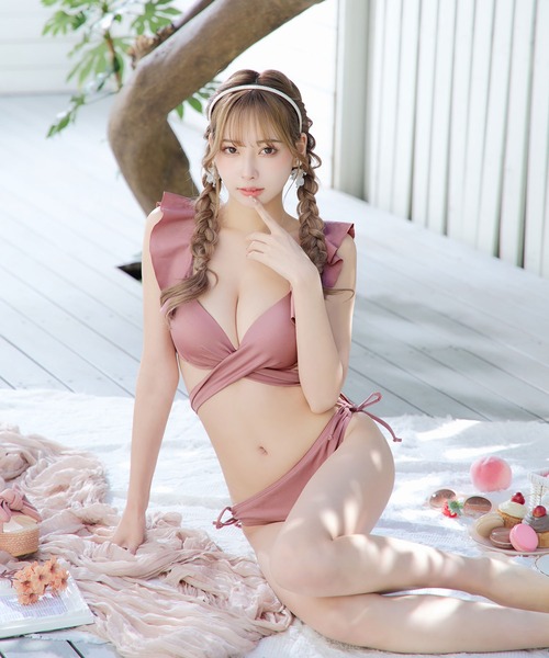 Sugar 水着 ショルダーフリルクロスビキニ 2点セット（水着）｜sugar nine