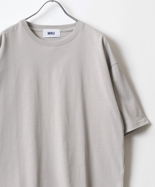 MRU(エムアールユー)の「MRU/エムアールユー 吸汗速乾 接触冷感 UVカット 無地 半袖Tシャツ 大きいサイズ(3L,4L,5L,6L)(Tシャツ/カットソー・メンズ・ベージュ/ブラック/チャコール/ホワイト/ブルー・6L/3L/5L/4L)」の1枚目の写真