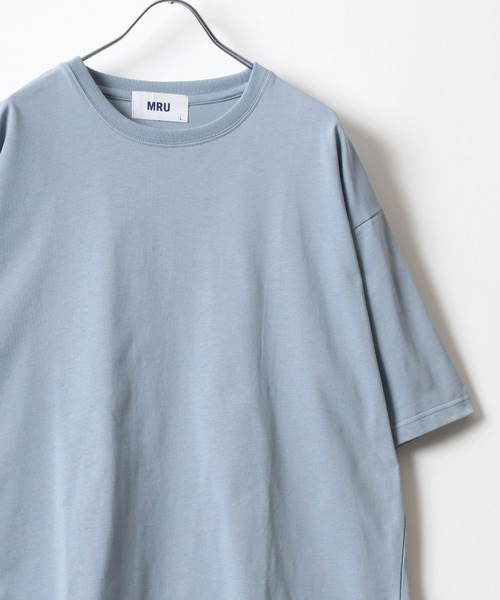MRU(エムアールユー)の「MRU/エムアールユー 吸汗速乾 接触冷感 UVカット 無地 半袖Tシャツ 大きいサイズ(3L,4L,5L,6L)(Tシャツ/カットソー・メンズ・ベージュ/ブラック/チャコール/ホワイト/ブルー・6L/3L/5L/4L)」の5枚目の写真
