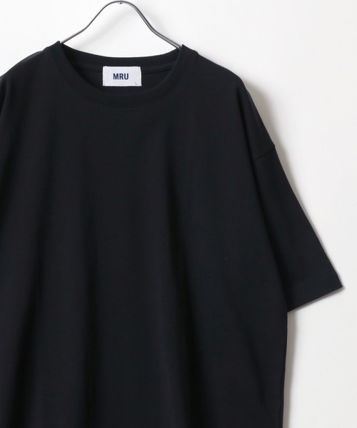 MRU(エムアールユー)の「MRU/エムアールユー 吸汗速乾 接触冷感 UVカット 無地 半袖Tシャツ 大きいサイズ(3L,4L,5L,6L)(Tシャツ/カットソー・メンズ・ベージュ/ブラック/チャコール/ホワイト/ブルー・6L/3L/5L/4L)」の3枚目の写真