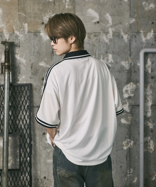 ILL'S(イルズ)の「襟付き半袖サッカーTシャツ ユニフォームライク メンズ レディース(Tシャツ/カットソー・メンズ・ホワイト/ブラック/ネイビー・M/L)」の13枚目の写真
