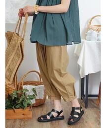 Samansa Mos2 | 裾タックテーパードパンツ(その他パンツ)
