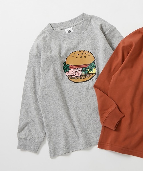 devirock（デビロック）の「綿100% デビラボ プリント袖リブ 長袖Tシャツ（Tシャツ/カットソー・キッズ・グレー系その他/ブラック系その他2/ブルー系その他2/ホワイト系その他/オレンジ系その他2/ブラック系その他4/オレンジ系その他/ブラック系その他/ブラック系その他3/グレー系その他6/ブルー系その他/グレー系その他2/グレー系その他3/グリーン系その他/グレー系その他4/グレー系その他5・90cm/100cm/110cm/120cm/130cm/140cm/150cm/160cm）」の6枚目の写真