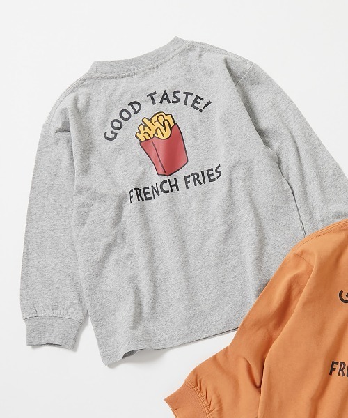 devirock（デビロック）の「綿100% デビラボ プリント袖リブ 長袖Tシャツ（Tシャツ/カットソー・キッズ・グレー系その他/ブラック系その他2/ブルー系その他2/ホワイト系その他/オレンジ系その他2/ブラック系その他4/オレンジ系その他/ブラック系その他/ブラック系その他3/グレー系その他6/ブルー系その他/グレー系その他2/グレー系その他3/グリーン系その他/グレー系その他4/グレー系その他5・90cm/100cm/110cm/120cm/130cm/140cm/150cm/160cm）」の10枚目の写真