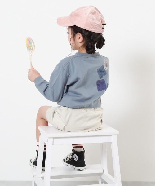 devirock（デビロック）の「綿100% デビラボ プリント袖リブ 長袖Tシャツ（Tシャツ/カットソー・キッズ・グレー系その他/ブラック系その他2/ブルー系その他2/ホワイト系その他/オレンジ系その他2/ブラック系その他4/オレンジ系その他/ブラック系その他/ブラック系その他3/グレー系その他6/ブルー系その他/グレー系その他2/グレー系その他3/グリーン系その他/グレー系その他4/グレー系その他5・90cm/100cm/110cm/120cm/130cm/140cm/150cm/160cm）」の20枚目の写真