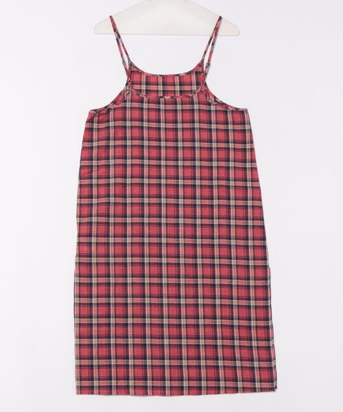 nemne store(ネンネストア)の「【低身長サイズあり】チェック柄キャミワンピース(ワンピース・レディース・ブルー/レッド・SMALL/MEDIUM)」の4枚目の写真