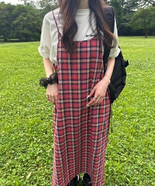 nemne store(ネンネストア)の「【低身長サイズあり】チェック柄キャミワンピース(ワンピース・レディース・ブルー/レッド・SMALL/MEDIUM)」の18枚目の写真