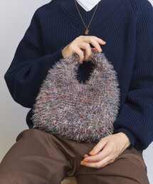 BEAUTY&YOUTH UNITED ARROWS | ニット ラメ ワンハンドル バッグ(ハンドバッグ)