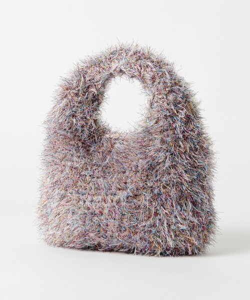 BEAUTY&YOUTH UNITED ARROWS（ビューティーアンドユースユナイテッドアローズ）の「ニット ラメ ワンハンドル バッグ（ハンドバッグ・レディース・ブラック/ライトグレー・FREE）」の8枚目の写真