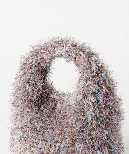 BEAUTY&YOUTH UNITED ARROWS（ビューティーアンドユースユナイテッドアローズ）の「ニット ラメ ワンハンドル バッグ（ハンドバッグ・レディース・ブラック/ライトグレー・FREE）」の10枚目の写真