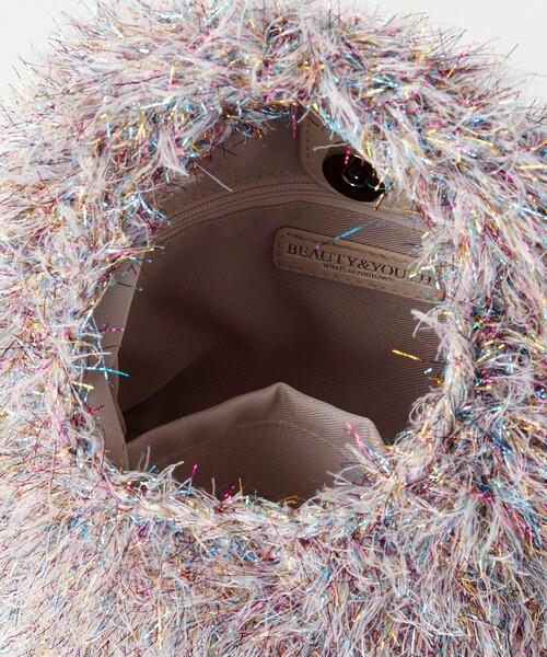 BEAUTY&YOUTH UNITED ARROWS（ビューティーアンドユースユナイテッドアローズ）の「ニット ラメ ワンハンドル バッグ（ハンドバッグ・レディース・ブラック/ライトグレー・FREE）」の12枚目の写真