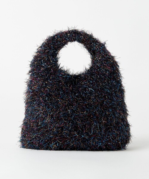 BEAUTY&YOUTH UNITED ARROWS（ビューティーアンドユースユナイテッドアローズ）の「ニット ラメ ワンハンドル バッグ（ハンドバッグ・レディース・ブラック/ライトグレー・FREE）」の14枚目の写真