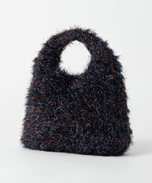 BEAUTY&YOUTH UNITED ARROWS（ビューティーアンドユースユナイテッドアローズ）の「ニット ラメ ワンハンドル バッグ（ハンドバッグ・レディース・ブラック/ライトグレー・FREE）」の15枚目の写真