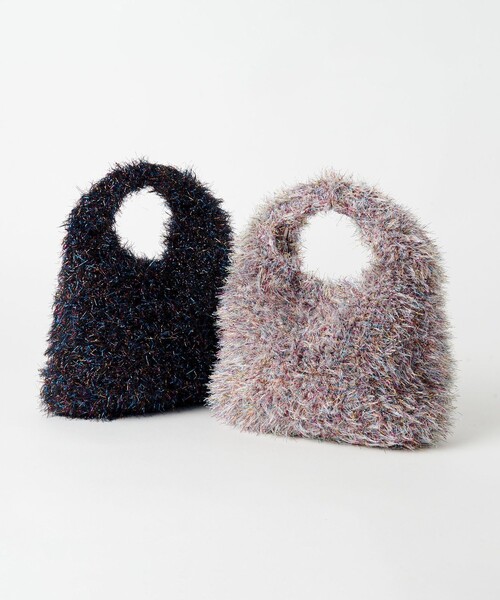 BEAUTY&YOUTH UNITED ARROWS（ビューティーアンドユースユナイテッドアローズ）の「ニット ラメ ワンハンドル バッグ（ハンドバッグ・レディース・ブラック/ライトグレー・FREE）」の22枚目の写真