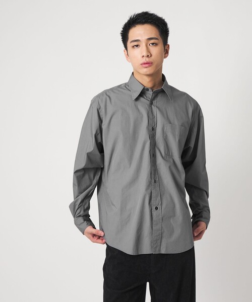 CITEN(シテン)の「<CITEN>スタンダードシャツ(シャツ/ブラウス・メンズ・ネイビー/ライトブルー/ナチュラル/グレー/ライトグレー/イエロー/コバルトブルー/ライラック/ダークブラウン/ライム/ダークグレー/オフホワイト・S/M/L/XL)」の5枚目の写真