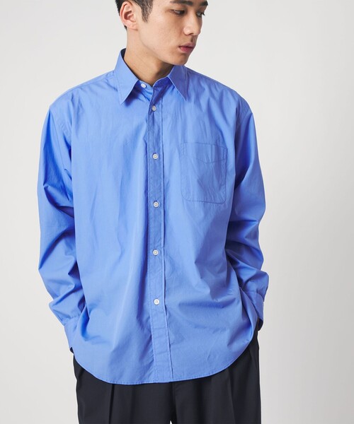 CITEN(シテン)の「<CITEN>スタンダードシャツ(シャツ/ブラウス・メンズ・ネイビー/ライトブルー/ナチュラル/グレー/ライトグレー/イエロー/コバルトブルー/ライラック/ダークブラウン/ライム/ダークグレー/オフホワイト・S/M/L/XL)」の8枚目の写真