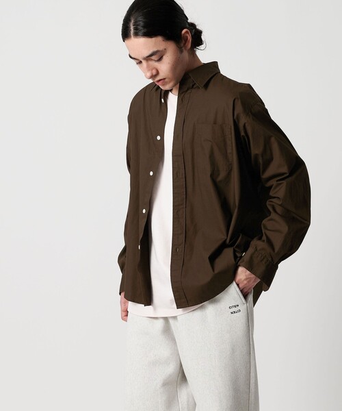 CITEN(シテン)の「<CITEN>スタンダードシャツ(シャツ/ブラウス・メンズ・ネイビー/ライトブルー/ナチュラル/グレー/ライトグレー/イエロー/コバルトブルー/ライラック/ダークブラウン/ライム/ダークグレー/オフホワイト・S/M/L/XL)」の13枚目の写真