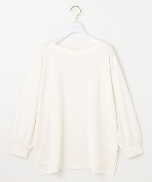 ANY SIS(エニィスィス)の「【洗える】ミニ裏毛エンボスロゴ カットソー(Tシャツ/カットソー・レディース・グレー系/アイボリー系/ピンク系・0)」の10枚目の写真