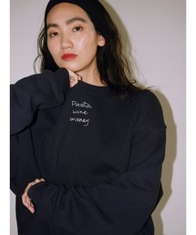 null.  ヌル　ナンバースウェットプルオーバー null×Tomoko.BコラボLEAFスウェット（スウェット）｜null.（ヌル