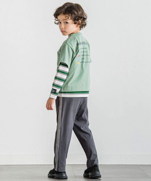 BeBe（ベベ）の「ツイルニットサイドテープロングパンツ(90~150cm)（スウェットパンツ・キッズ・イエロー/ブラック・110cm/120cm/130cm/140cm/150cm/100cm/90cm）」の8枚目の写真