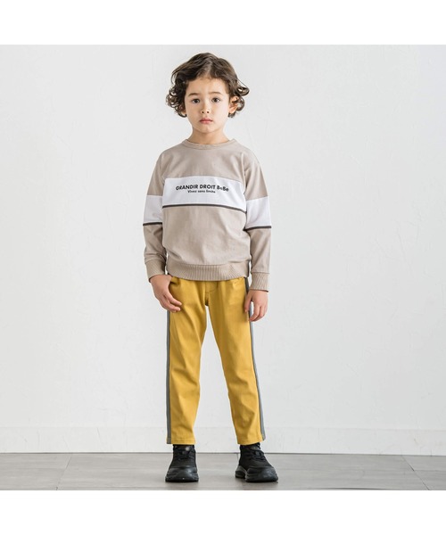 BeBe（ベベ）の「ツイルニットサイドテープロングパンツ(90~150cm)（スウェットパンツ・キッズ・イエロー/ブラック・110cm/120cm/130cm/140cm/150cm/100cm/90cm）」の19枚目の写真