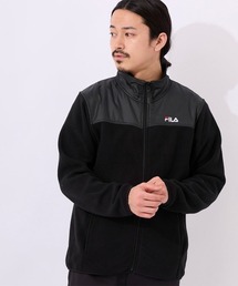 マイクロフリース 切り替えスタンドジャケット フルジップブルゾン