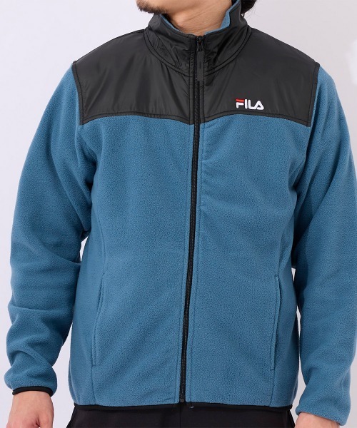 FILA(フィラ)の「マイクロフリース 切り替えスタンドジャケット フルジップブルゾン(ブルゾン・メンズ・ネイビー/ブラック/ダークブルー・MEDIUM/LARGE/X-LARGE)」の18枚目の写真