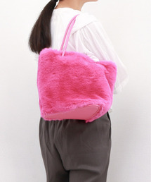 カシュカシュ cachecache / フェイクラビットハトメトートバッグ
