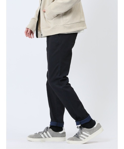 m.f.エディトリアル メンズ クロスストレッチ トラウザースキニーパンツ 裏カラー