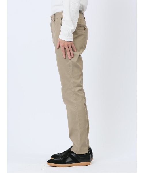 m.f.エディトリアル メンズ クロスストレッチ トラウザースキニーパンツ 裏カラー