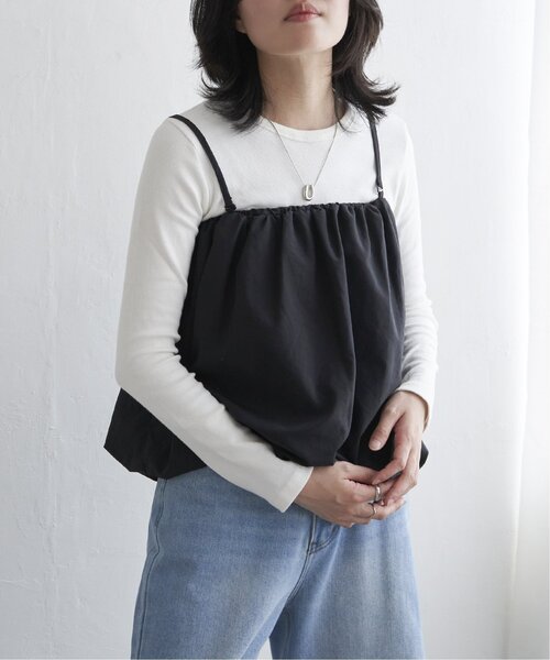 VENCEEXCHANGE(ヴァンスエクスチェンジ)の「ナイロンバルーン2WAY(キャミソール・レディース・ブラック/オフホワイト・FREE)」の1枚目の写真