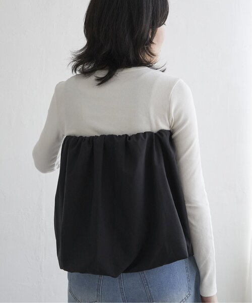 VENCEEXCHANGE(ヴァンスエクスチェンジ)の「ナイロンバルーン2WAY(キャミソール・レディース・ブラック/オフホワイト・FREE)」の6枚目の写真