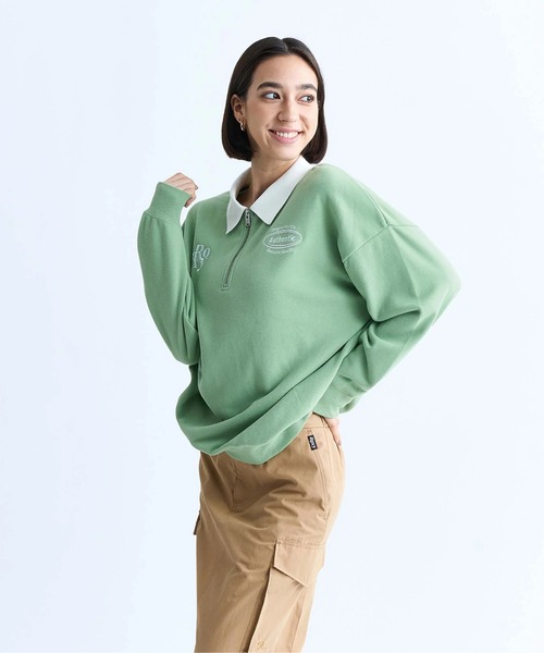 ROXY(ロキシー)の「BE YOU/ロキシーハーフジップスウェット(スウェット・レディース・ブラック/ホワイト/グリーン・SMALL/MEDIUM/LARGE)」の4枚目の写真