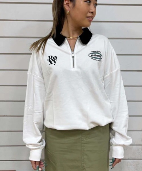 ROXY(ロキシー)の「BE YOU/ロキシーハーフジップスウェット(スウェット・レディース・ブラック/ホワイト/グリーン・SMALL/MEDIUM/LARGE)」の15枚目の写真