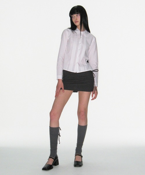 nomnom(ノムノム)の「【CRANK】PINTUCK LACE LONG SLEEVE BLOUSE(シャツ/ブラウス・レディース・オフホワイト・FREE)」の4枚目の写真