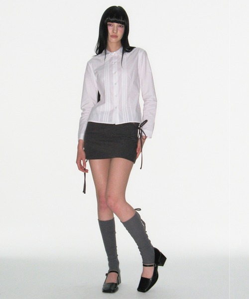 nomnom(ノムノム)の「【CRANK】PINTUCK LACE LONG SLEEVE BLOUSE(シャツ/ブラウス・レディース・オフホワイト・FREE)」の5枚目の写真