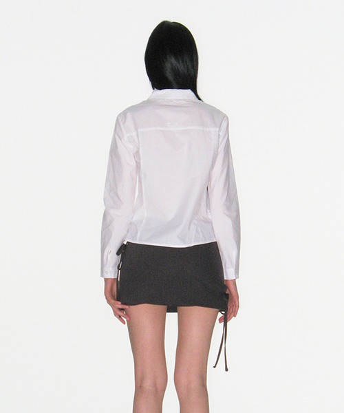 nomnom(ノムノム)の「【CRANK】PINTUCK LACE LONG SLEEVE BLOUSE(シャツ/ブラウス・レディース・オフホワイト・FREE)」の3枚目の写真