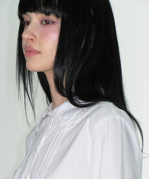 nomnom(ノムノム)の「【CRANK】PINTUCK LACE LONG SLEEVE BLOUSE(シャツ/ブラウス・レディース・オフホワイト・FREE)」の2枚目の写真