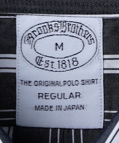 6(ロク)の「【別注】<Brooks Brothers × 6(ROKU)>STRIPE BD SHIRT NAVY(シャツ/ブラウス・レディース・ネイビー・M/XL)」の11枚目の写真